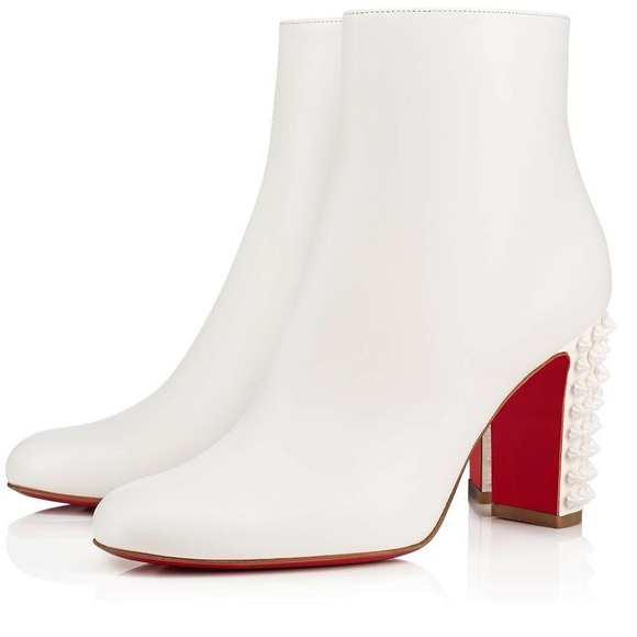 Christian Louboutin Shoes - Louboutin Suzi Folk Boots 85mm in White